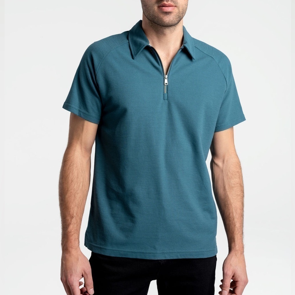 Lole Men’s Colin Polo Short Sleeve Pima Cotton Blend XL - Arctic Blue
